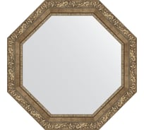 Зеркало EVOFORM в багетной раме - виньетка античная латунь 85 mm (70x70 cm) 7339