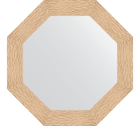 Зеркало EVOFORM в багетной раме - золотые дюны 90 mm (71x71 cm) 7349