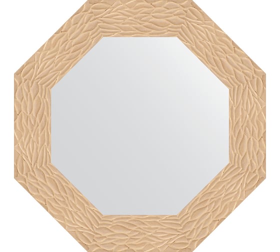 Зеркало EVOFORM в багетной раме - золотые дюны 90 mm (61x61 cm) 7348