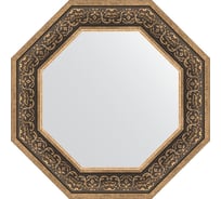 Зеркало EVOFORM в багетной раме - вензель серебряный 101 mm (64x64 cm) 7378