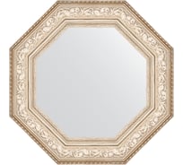 Зеркало EVOFORM в багетной раме - виньетка серебро 109 mm (65x65 cm) 7386