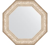 Зеркало EVOFORM в багетной раме - виньетка серебро 109 mm (75x75 cm) 7387