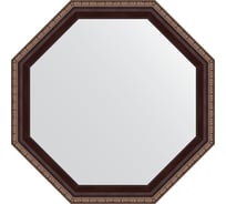 Зеркало EVOFORM в багетной раме - махагон с орнаментом 50 mm (54x54 cm) 7396