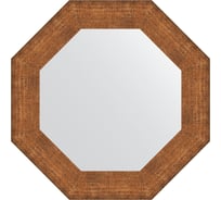 Зеркало EVOFORM в багетной раме - медная кольчуга 88 mm (61x61 cm) 7406