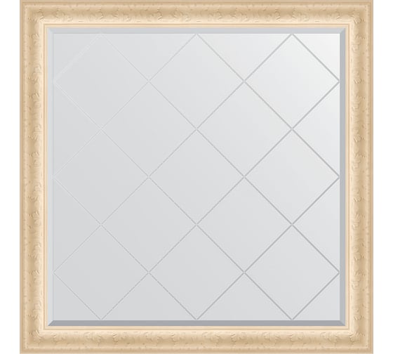 Зеркало EVOFORM с гравировкой в багетной раме - старый гипс 82 мм (105x105 см) BY 4441