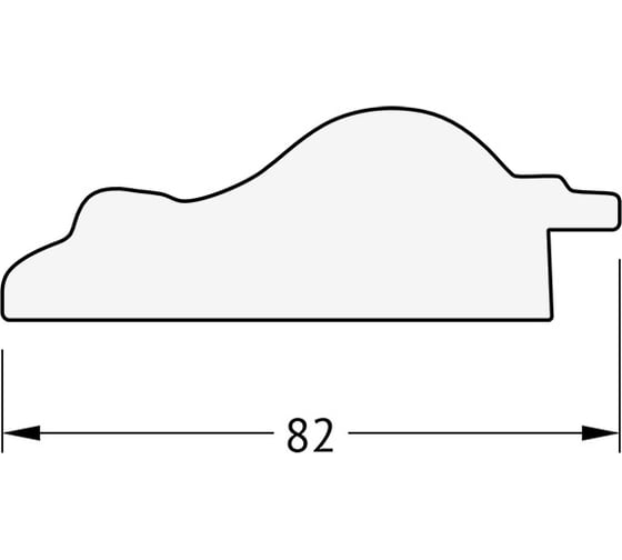 Зеркало EVOFORM с гравировкой в багетной раме - старый гипс 82 мм (55x124 см) BY 4054