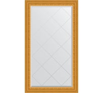 Зеркало EVOFORM с гравировкой в багетной раме - сусальное золото 80 мм (75x129 см) BY 4224