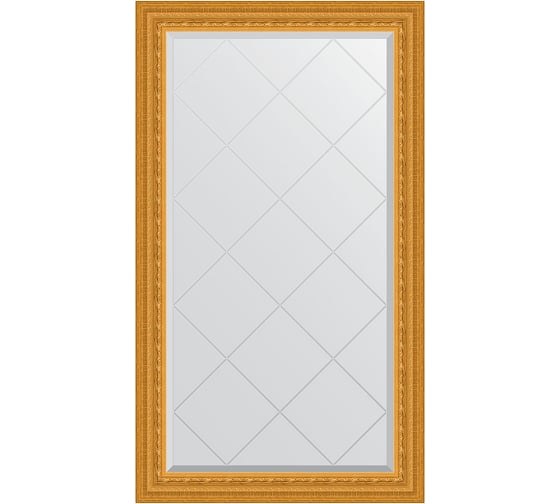 Зеркало EVOFORM с гравировкой в багетной раме - сусальное золото 80 мм (75x129 см) BY 4224