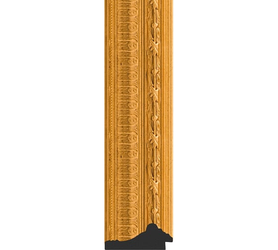 Зеркало EVOFORM с гравировкой в багетной раме - сусальное золото 80 мм (75x129 см) BY 4224