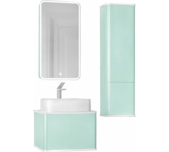 Зеркало-шкаф Jorno Pastel 46 с подсветкой Pas.03.46/BL