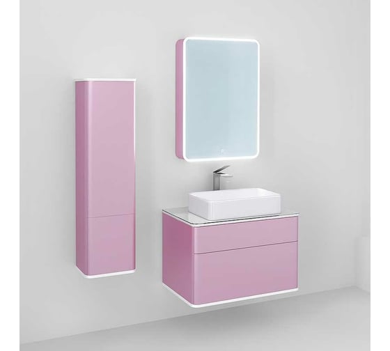 Зеркало-шкаф Jorno Pastel 60 с подсветкой Pas.03.60/PI