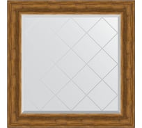Зеркало EVOFORM с гравировкой в багетной раме - травленая бронза 99 мм (89x89 см) BY 4333