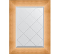 Зеркало EVOFORM с гравировкой в багетной раме - травленое золото 87 мм (56x74 см) BY 4517