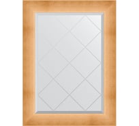 Зеркало EVOFORM с гравировкой в багетной раме - травленое золото 87 мм (66x89 см) BY 4519