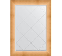 Зеркало EVOFORM с гравировкой в багетной раме - травленое золото 87 мм (76x104 см) BY 4521