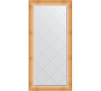 Зеркало EVOFORM с гравировкой в багетной раме - травленое золото 87 мм (76x158 см) BY 4523