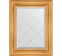 Зеркало EVOFORM с гравировкой в багетной раме - травленое золото 99 мм (59x76 см) BY 4030