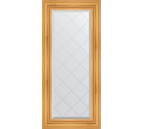 Зеркало EVOFORM с гравировкой в багетной раме - травленое золото 99 мм (59x128 см) BY 4073