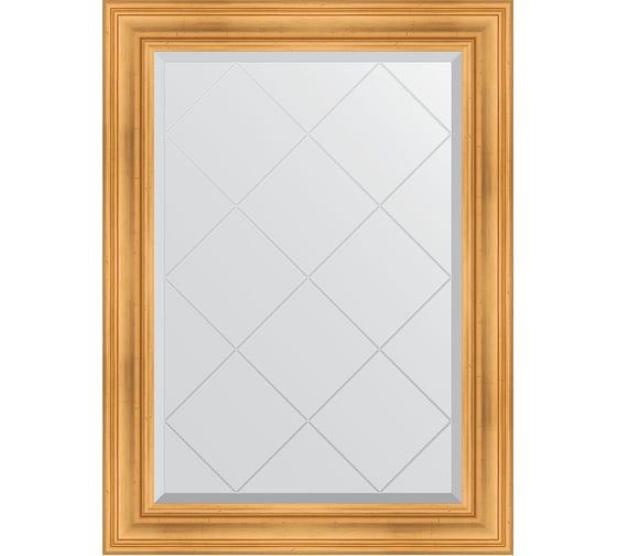 Зеркало EVOFORM с гравировкой в багетной раме - травленое золото 99 мм (79x106 см) BY 4202 1
