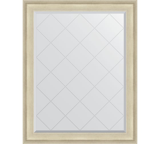 Зеркало EVOFORM с гравировкой в багетной раме - травленое серебро 95 мм (98x123 см) BY 4370