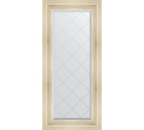 Зеркало EVOFORM с гравировкой в багетной раме - травленое серебро 99 мм (59x128 см) BY 4074