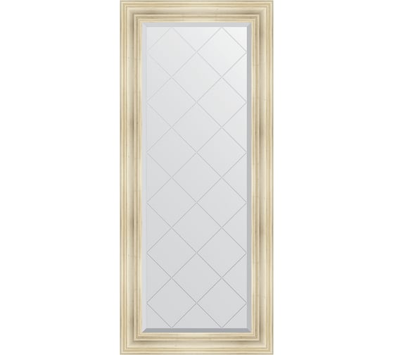 Зеркало EVOFORM с гравировкой в багетной раме - травленое серебро 99 мм (69x158 см) BY 4160 1