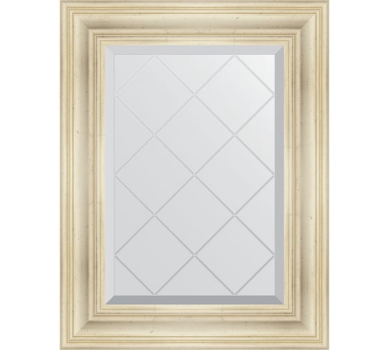 Зеркало EVOFORM с гравировкой в багетной раме - травленое серебро 99 мм (59x76 см) BY 4031 1