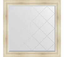 Зеркало EVOFORM с гравировкой в багетной раме - травленое серебро 99 мм (109x109 см) BY 4461