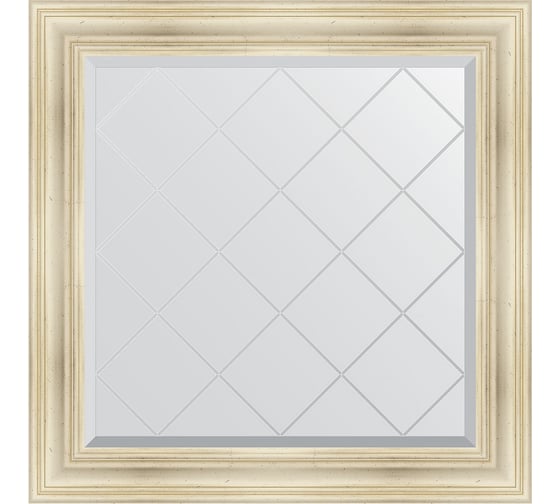 Зеркало EVOFORM с гравировкой в багетной раме - травленое серебро 99 мм (89x89 см) BY 4332 1