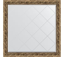 Зеркало EVOFORM с гравировкой в багетной раме - фреска 84 мм (106x106 см) BY 4442