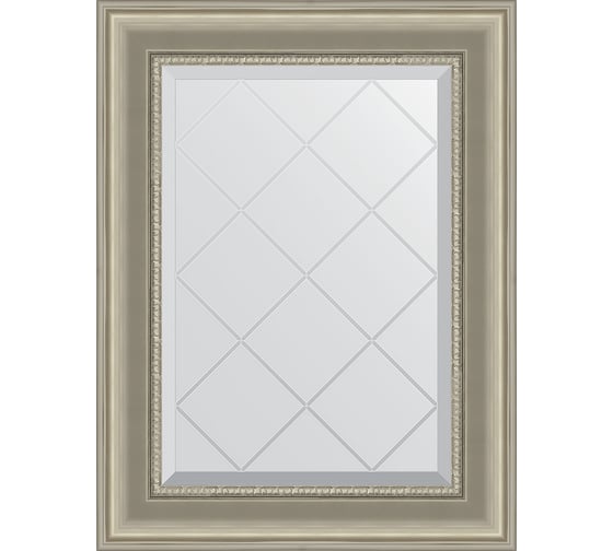 Зеркало EVOFORM с гравировкой в багетной раме - хамелеон 88 мм (56x74 см) BY 4020