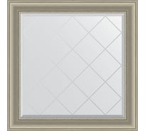 Зеркало EVOFORM с гравировкой в багетной раме - хамелеон 88 мм (86x86 см) BY 4321