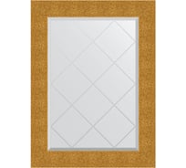 Зеркало EVOFORM с гравировкой в багетной раме - чеканка золотая 90 мм (66x89 см) BY 4108