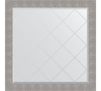 Зеркало EVOFORM с гравировкой в багетной раме - чеканка серебряная 90 мм (106x106 см) BY 4453