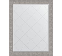 Зеркало EVOFORM с гравировкой в багетной раме - чеканка серебряная 90 мм (96x121 см) BY 4367