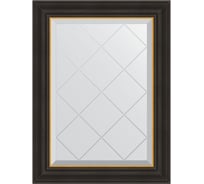 Зеркало EVOFORM с гравировкой в багетной раме - черное дерево с золотом 71 мм (54x71 см) BY 4529