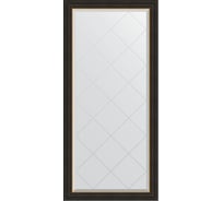 Зеркало EVOFORM с гравировкой в багетной раме - черное дерево с золотом 71 мм (74x156 см) BY 4535
