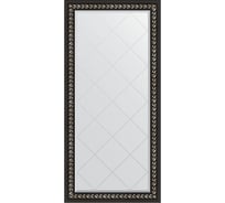 Зеркало EVOFORM с гравировкой в багетной раме - черный ардеко 81 мм (75x157 см) BY 4268