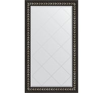 Зеркало EVOFORM с гравировкой в багетной раме - черный ардеко 81 мм (75x129 см) BY 4225