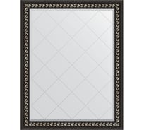 Зеркало EVOFORM с гравировкой в багетной раме - черный ардеко 81 мм (95x120 см) BY 4354