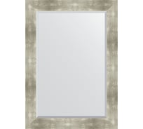 Зеркало EVOFORM с фацетом в багетной раме - алюминий 90 мм (76x106 см) BY 1200