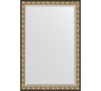 Зеркало EVOFORM с фацетом в багетной раме - барокко золото 106 мм (120x180 см) BY 1321