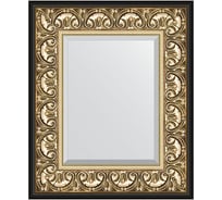 Зеркало EVOFORM с фацетом в багетной раме - барокко золото 106 мм (50x60 см) BY 1373
