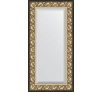 Зеркало EVOFORM с фацетом в багетной раме - барокко золото 106 мм (60x120 см) BY 1251