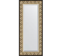 Зеркало EVOFORM с фацетом в багетной раме - барокко золото 106 мм (60x140 см) BY 1261