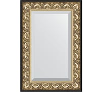 Зеркало EVOFORM с фацетом в багетной раме - барокко золото 106 мм (60x90 см) BY 1241