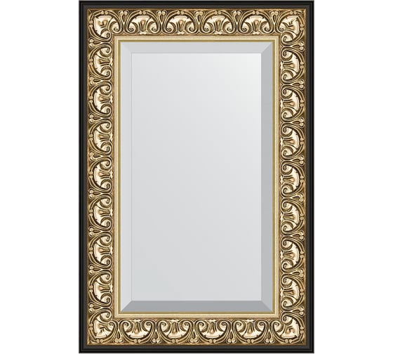 Зеркало EVOFORM с фацетом в багетной раме - барокко золото 106 мм (60x90 см) BY 1241 1