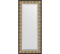 Зеркало EVOFORM с фацетом в багетной раме - барокко золото 106 мм (65x150 см) BY 1271