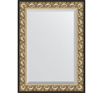 Зеркало EVOFORM с фацетом в багетной раме - барокко золото 106 мм (80x110 см) BY 1301