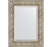 Зеркало EVOFORM с фацетом в багетной раме - барокко серебро 106 мм (60x80 см) BY 3398